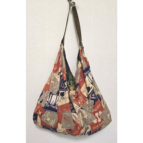 Womens Hawaii Print Shoulder Bag Purse Handmade Lightweight - Picture 1 of 9